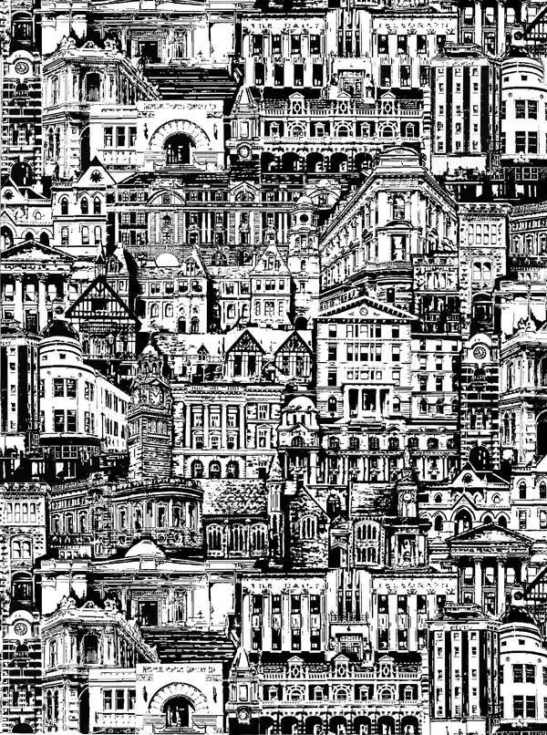 THE ICON EDIT - BLACK & WHITE Wallpaper Pattern No 24523