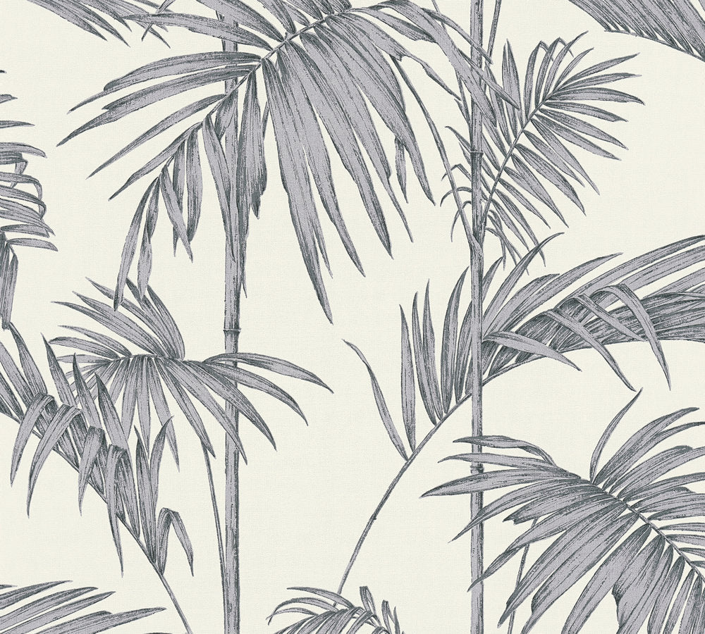 SILVER TROPICAL Wallpaper Pattern No 36919-2