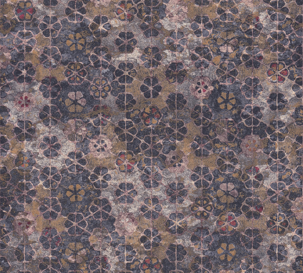 ABSTRACT FLORAL Wallpaper Pattern No 37391-1