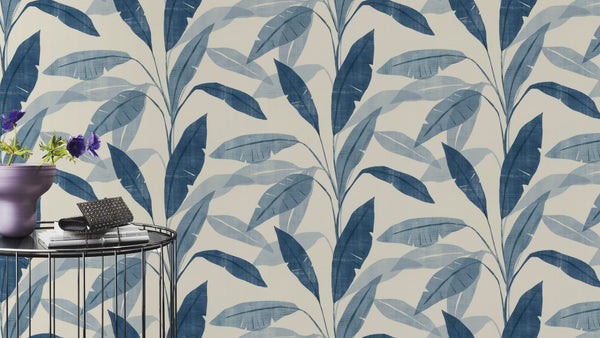 TROPICAL BLUE Wallpaper Pattern No 407532