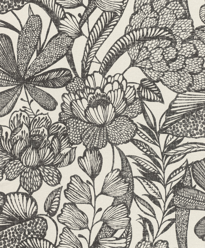 SKETCHED FLORAL Wallpaper Pattern No 555325