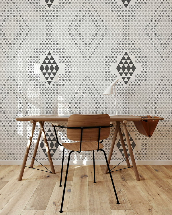 THE ICON EDIT - BLACK & WHITE Wallpaper Pattern No 64503