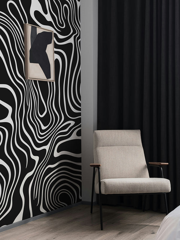 THE ICON EDIT - BLACK & WHITE Wallpaper Pattern No 64507