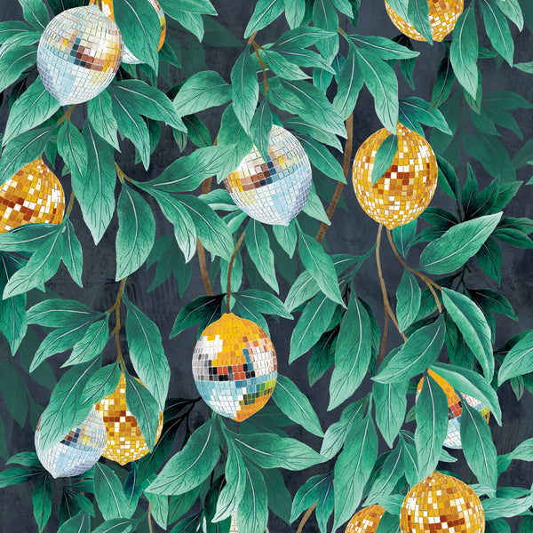 BRAND MCKENZIE Wallpaper Pattern No BMGI006/04B - Disco Lemons