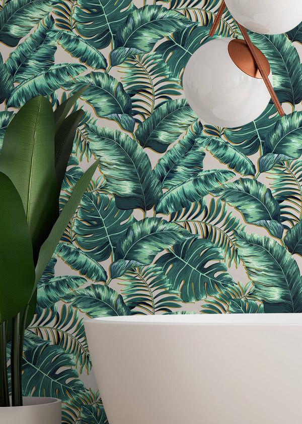 BRAND MCKENZIE Wallpaper Pattern No BMTD001/06B - Banana Leaves Standard