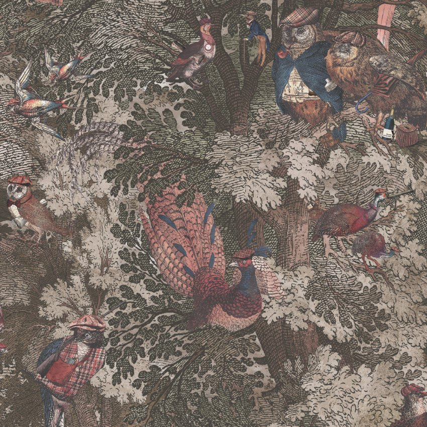 BRAND MCKENZIE Wallpaper Pattern No BMWL005/04B - Gentlemen Birds