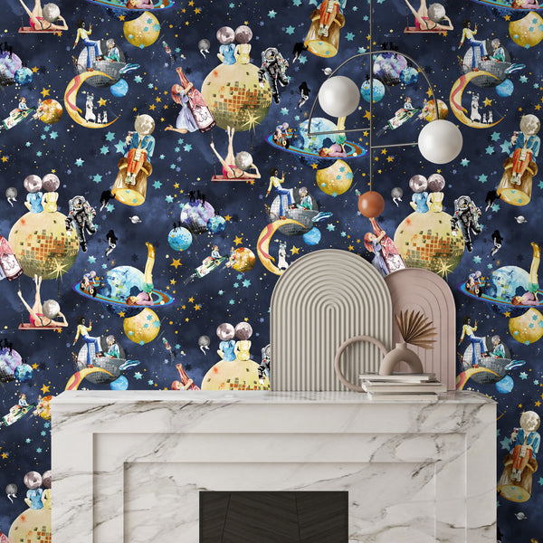 BRAND MCKENZIE Wallpaper Pattern No BMGI006/02D - Cosmic Groove