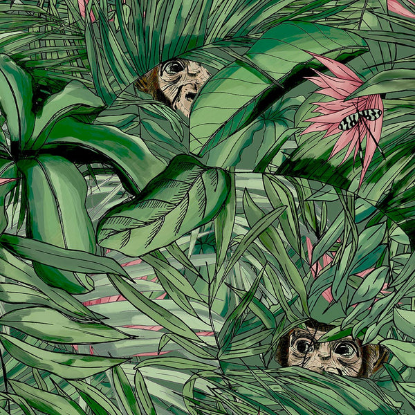 BRAND MCKENZIE Wallpaper Pattern No BMTD001/09A - Monkey Forest