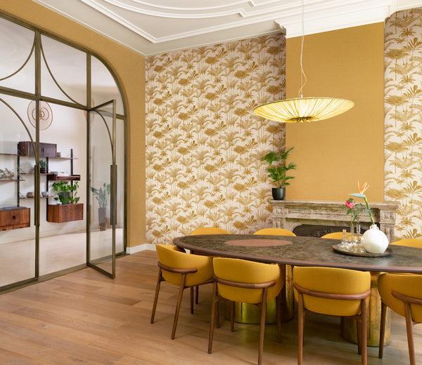 GOLD TROPICAL Wallpaper Pattern No 555158