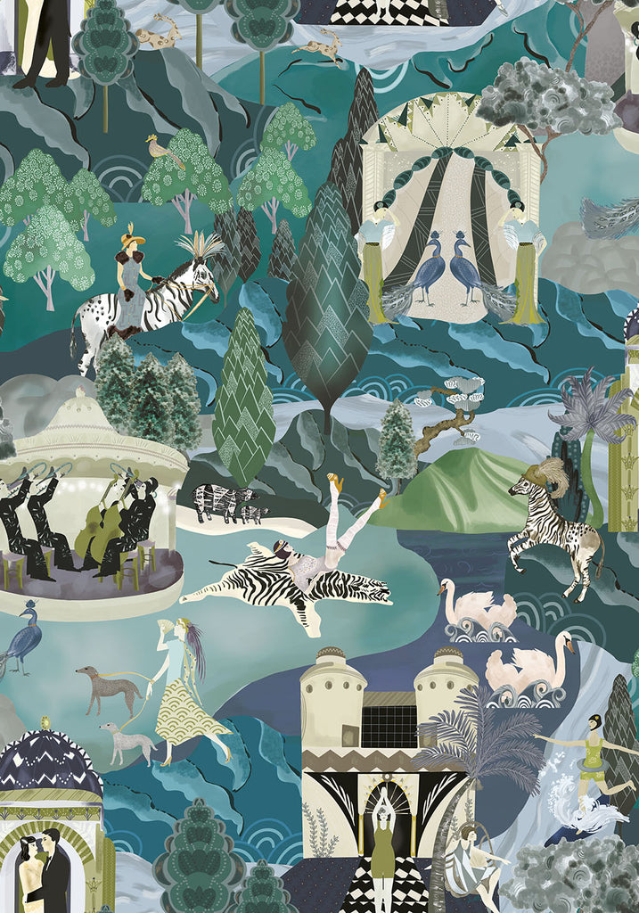 BRAND MCKENZIE Wallpaper Pattern No BMHD002/10A - The Art Deco Hills